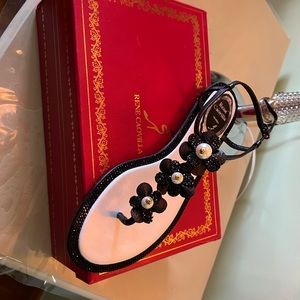 COPY - Rene Caovilla black, pearl sandals